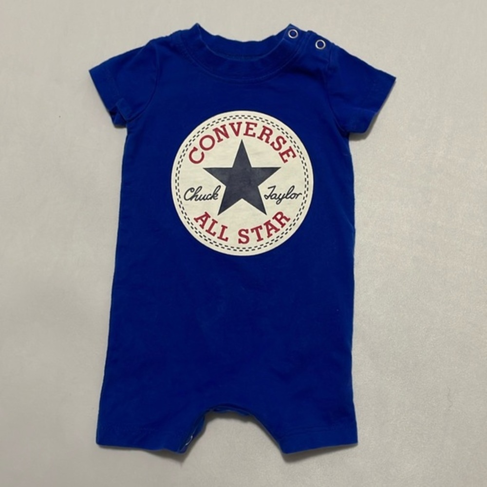 Converse‎ Baby Jumper Chuck Taylor Blue W/ Logo Size Newborn 0-3 Months 50-56 cm